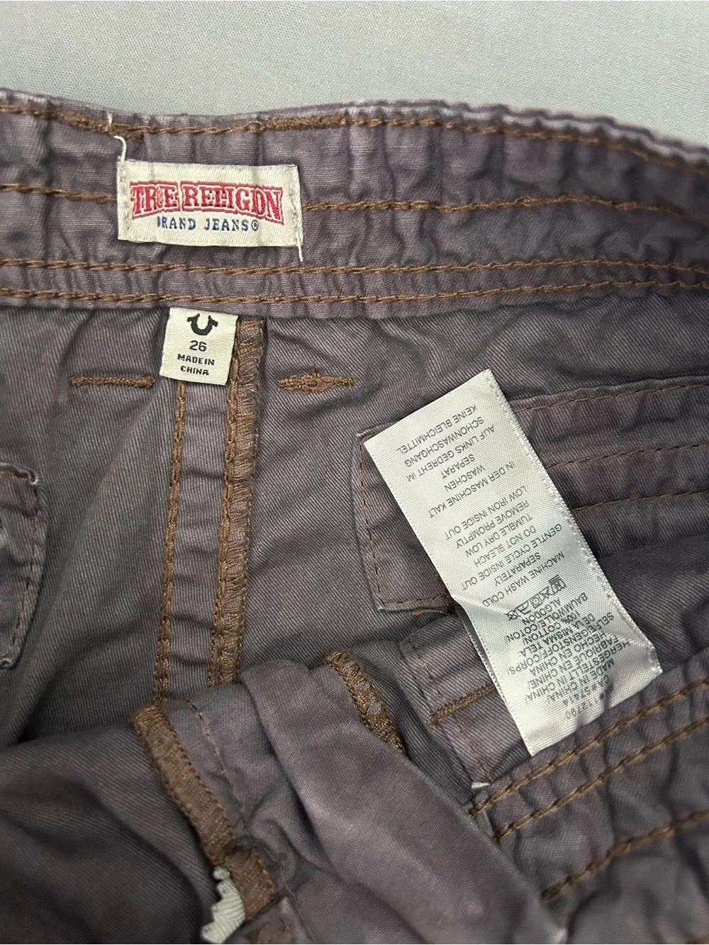 True Religion Brand Jeans Y2K Men's Size 26 Acid-washed Purple Jeans